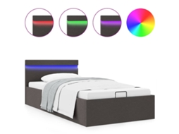 Bed Frame, Bed Frames Vidaxl Cinzeto Tecido (90 X 200 Cm)