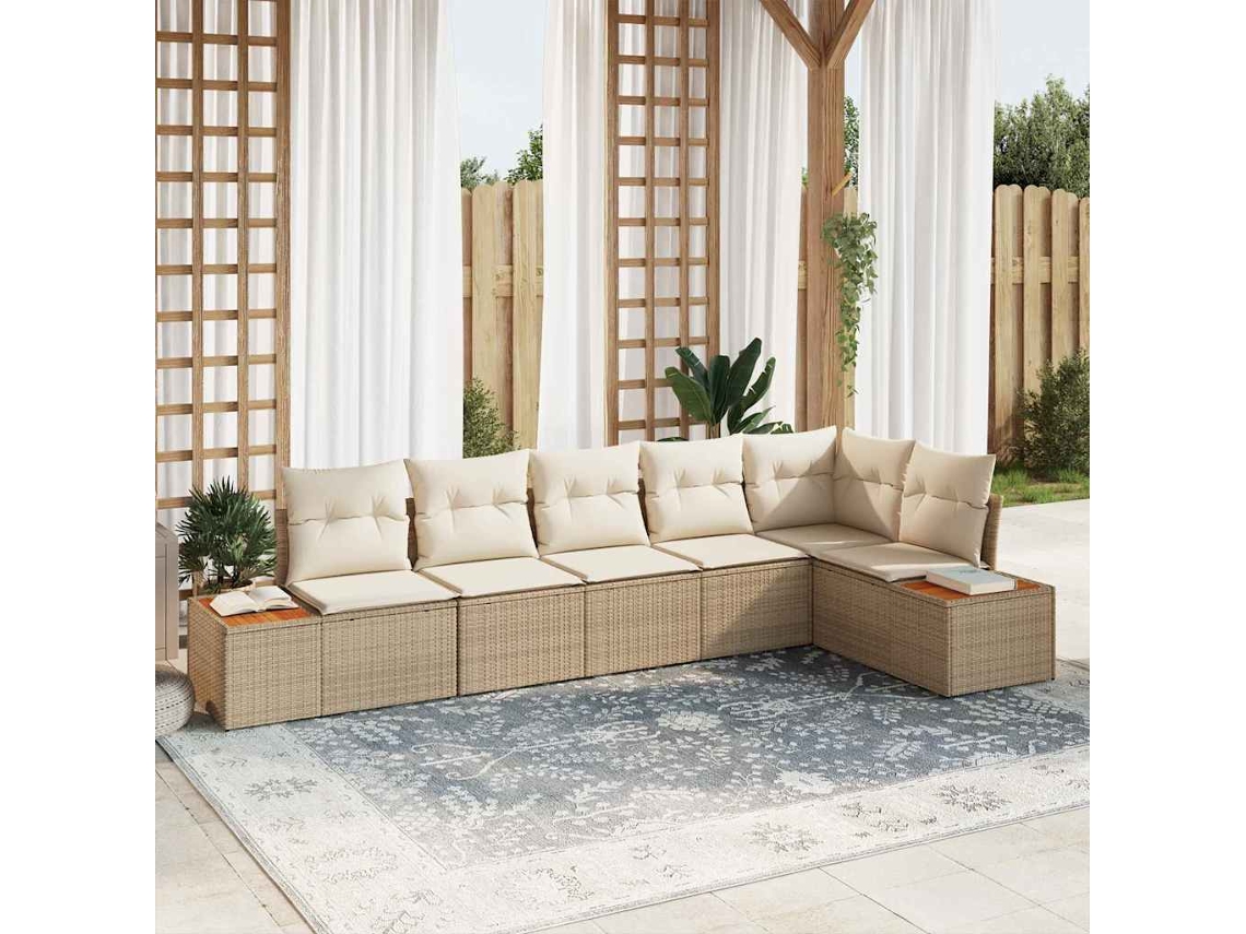 Vidaxl Conjunto De Sofá De Jardim 6 Unid. 6-número De Lugares