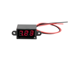 Yuru voltímetro Digital de 0.28 Polegadas com Display Led Vermelho, 3.0 30v Cc, Dois Fios, À Prova D'água