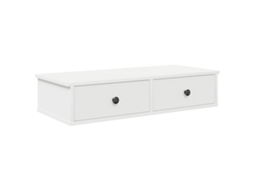 Prateleira de Parede com Gavetas em Branco MAISON EXCLUSIVE 80x34x17 cm