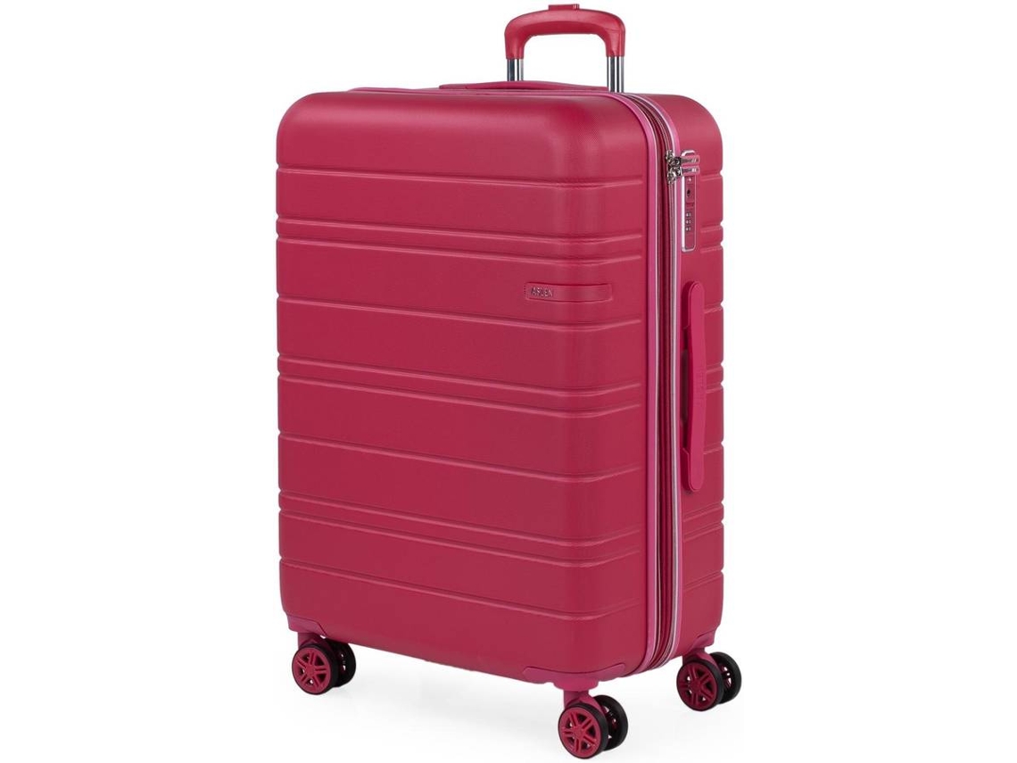 Mala de Viagem Média JASLEN 4 Rodas Trolley ABS Extensível Rosa (68x44x28+7 cm - 78 L)