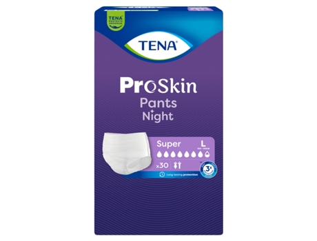 Roupa Íntima Absorvente Para Adultos Tena Noturna Tamanho L 30 Unidades Essity