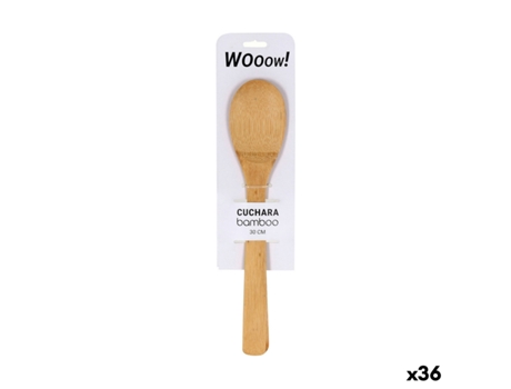 Colher de Bambu Wooow Bambu 30 x 6,2 x 0,8 cm (36 Unidades)