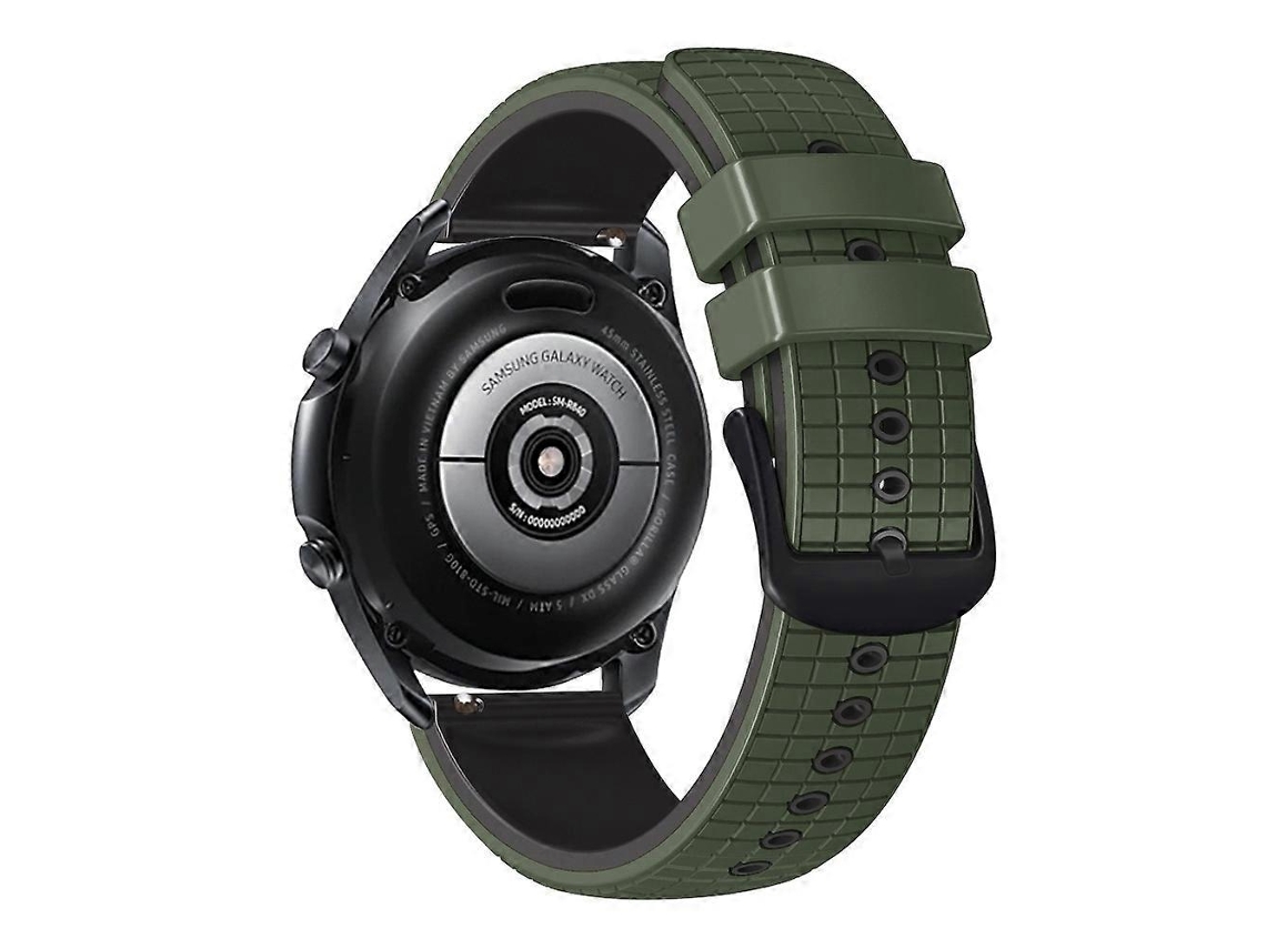 Pulseira De Silicone Bicolor Com Malha De 20 Mm