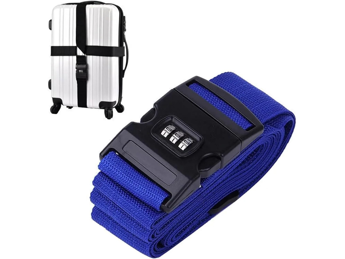 Cintas De Bagagem Viagem Ajustáveis, 4 Peças, Cadeado De Combinação, Cinto Organizador, Seguro, Antifurto, Para