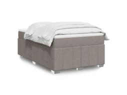 Vidaxl Cama Boxspring C/ Colchão 120x190cm Tecido Castanho-acinzentado