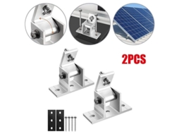 2 Peças Suporte Ajustável De Painel Solar Para Telhado Plano De Latão Ângulo 15-30° Instalação Rápida