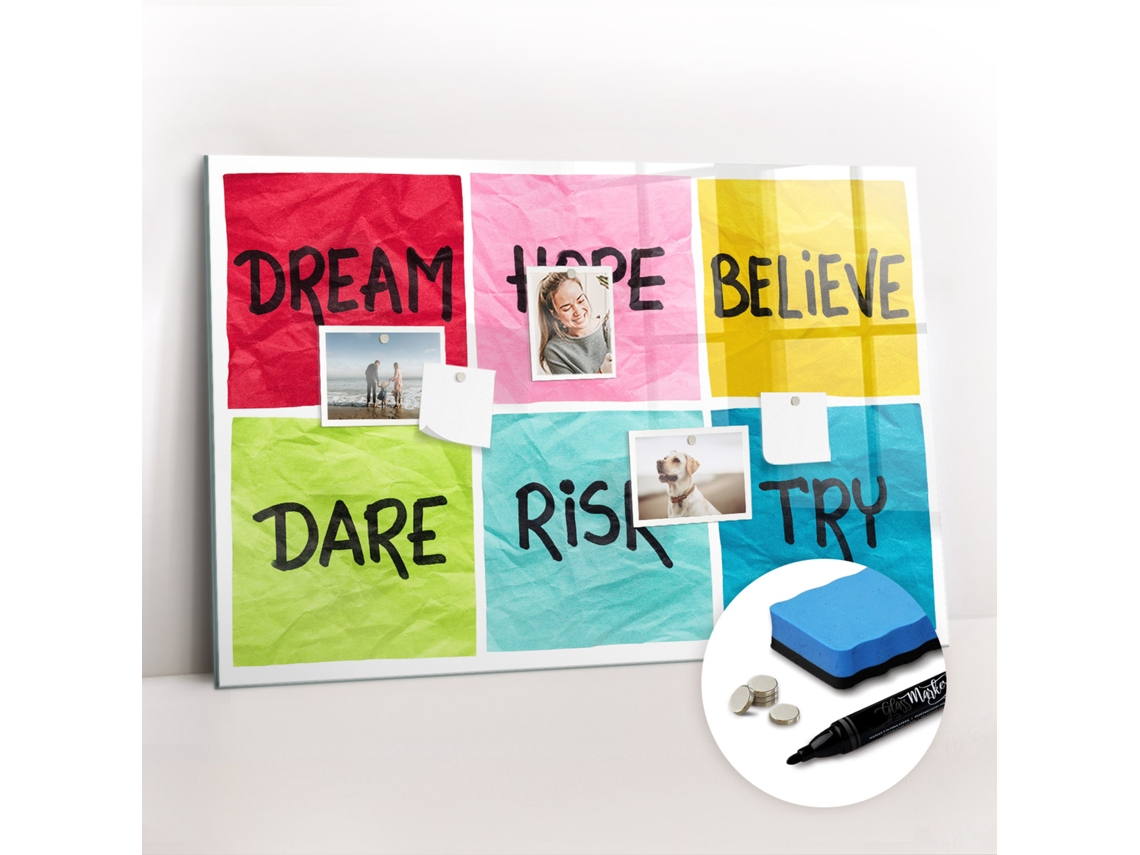 Quadro De Vidro Magnético Quadro Motivacional Para O Corredor Espelharte (90x60 Cm)