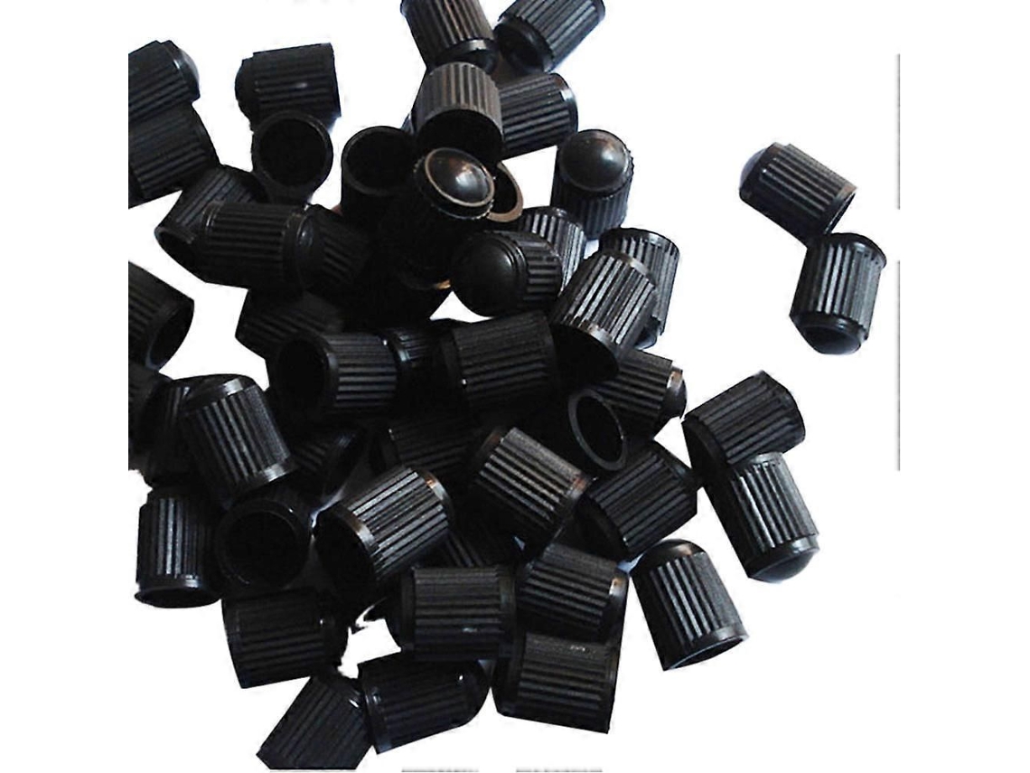 100 Tampas Plásticas Para Pneus (pretas)