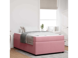 Vidaxl Estrutura Da Cama Rosa 120 X 190 Cm Tecido