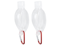 Baok-2 Conjuntos Garrafa De Viagem 50ml Com Tampa Flip Cap Plástica Recarregável À Prova De Vazamentos Folha De Açúcar
