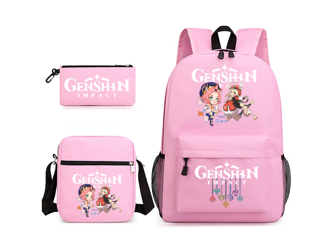Mochila KOHREE Estudantil Yuanshen Conjunto de Três Peças