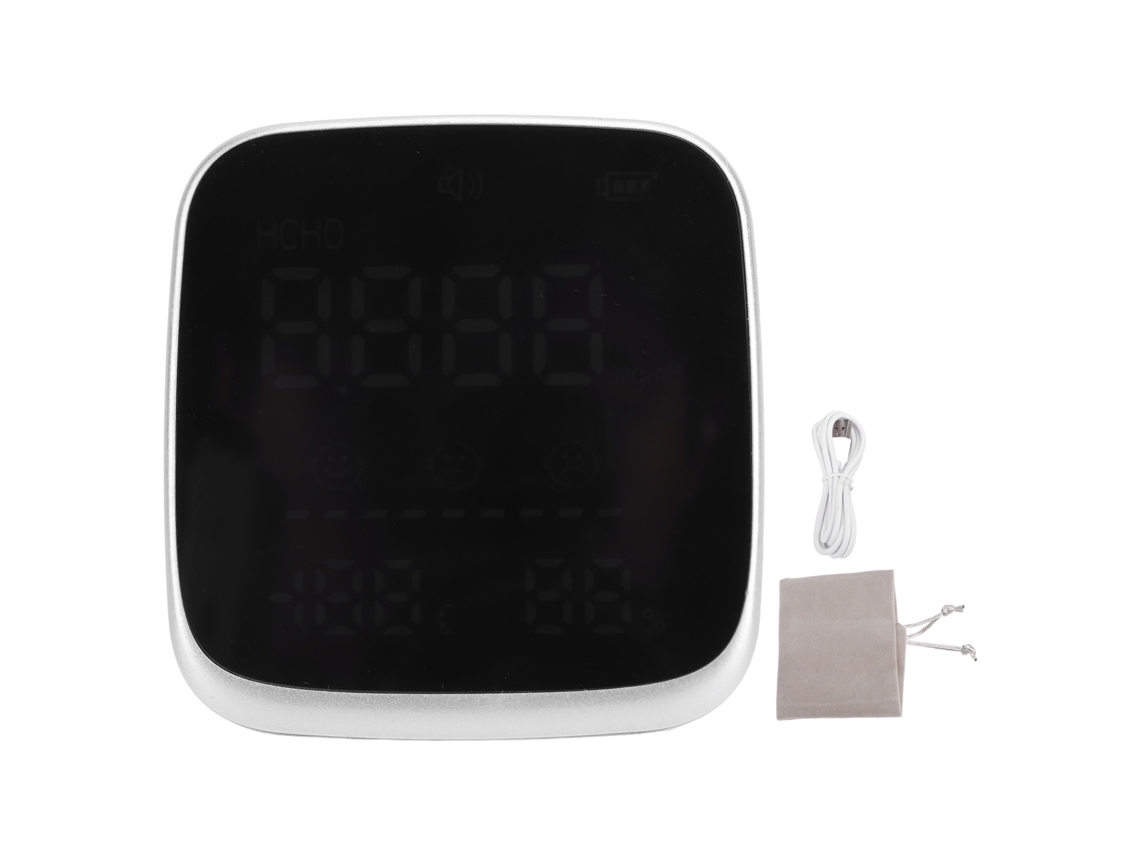 Detector de Qualidade do Ar Interior 3 em 1, Hcho, Umidade, Temperatura | S/MARCA