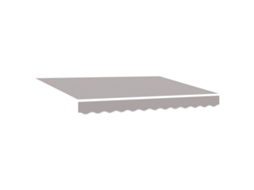 Conjunto 1 Toldo Retrátil Vidaxl Cinzento-claro Tecido (300 X 250 Cm)