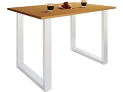 Mesa de jantar de madeira em forma de U Xona, mesa de cozinha, 140x50 cm