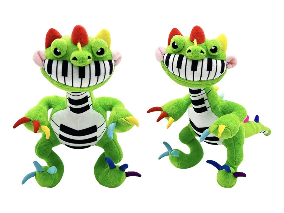 Lurelia Jogo De Pianosaurus, Hora Do Pesadelo, Piano Dinossauro Em Peluche Animal, 33cm, Cor Vermelho, Macio Para Coleção