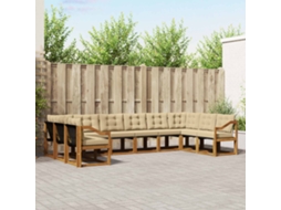 Vidaxl Conjunto De Sofás Para Exterior 10 Unid. Natural E Bege