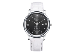 Reloj De Cuero Acero Analógico De Cuarzo Para Hombres Regalo K6002-b Blanco