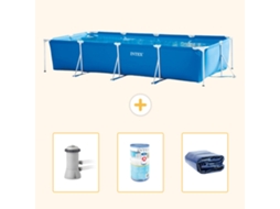 Intex Piscina Com Estrutura Retangular - 450x220x84 Cm - 4-peças S21258