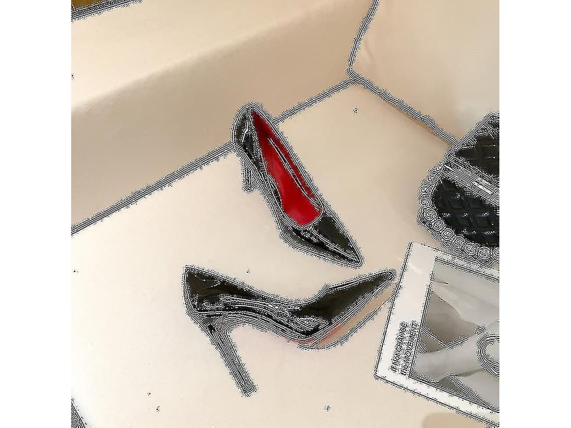 2026 zapatos de Tacón Alto Delgado para Mujer com Bico Pontudo Preto de Couro Patentado, com 8cm, 10cm e 6cm, para Festas e Casamentos