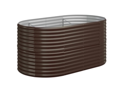 Vaso de jardim VIDAXL Marrom Aço (152x80x68cm)