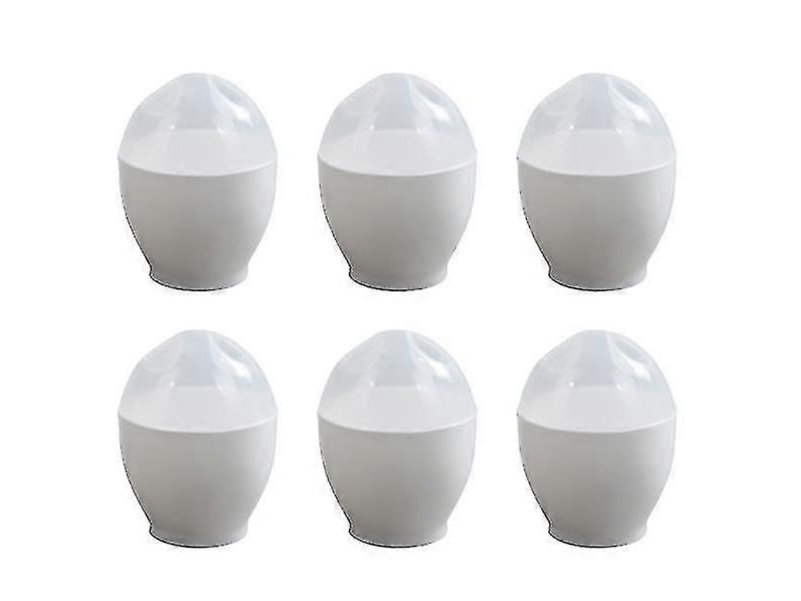 Mini Cozedor De Ovos Elétrico Portátil Para Cozinha Doméstica, Pacote Com 6 Unidades Branco