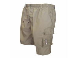 Calções Cargo Masculinos Verão Com Cordão Elástico E Múltiplos Bolsos Meia-calça Tamanhos S A 3xl Khaki