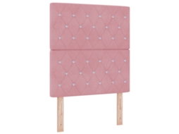 Colchão De Cama De Veludo Rosa Vidaxl Rosa Fabric