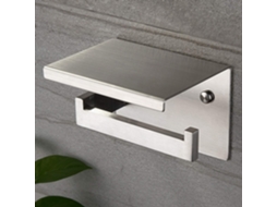 Suporte Para Rolo De Papel Higiênico Com Prateleira,aço Inoxidável Sus 304,adesivo Ou Fixação Na Parede,design Moderno E Prático