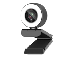 Webcam Hd 1080p Com Anel De Luz, Usb 967, Foco Automático, Microfone Duplo, Preta