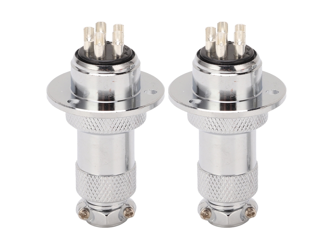 Conjunto De 2 Conectores De Plugue De Aviação De 5 Pinos Laxiscreed Para Máquinas Cnc Fácil De Usar