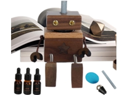 Aromatizador De Ar Para Carro, Difusor De Óleo Perfumado, Robô De Madeira Automotivo