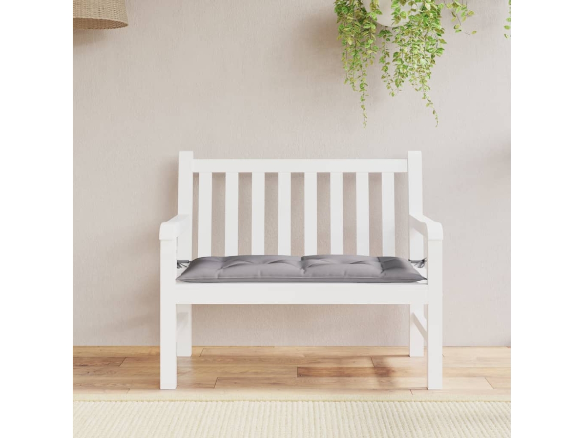 Vidaxl Almofadão P/ Banco De Jardim 110x50x7cm Tecido Oxford Cinza