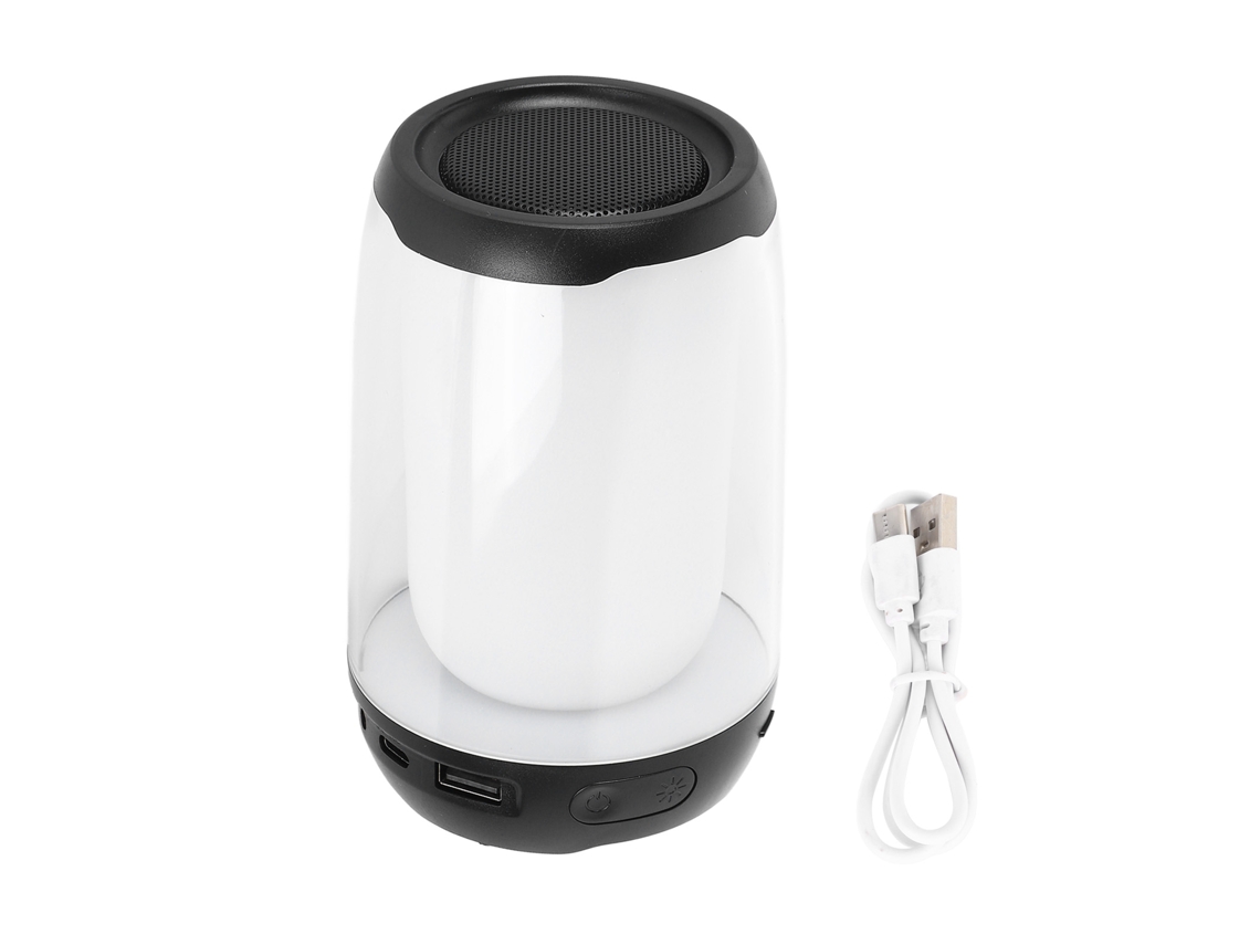 Caixa de Som Bluetooth Áudio Portátil Ao Ar Livre para Computador Desktop e Casa EOOCOO (subwoofer, Luz Ambiente Transparente)