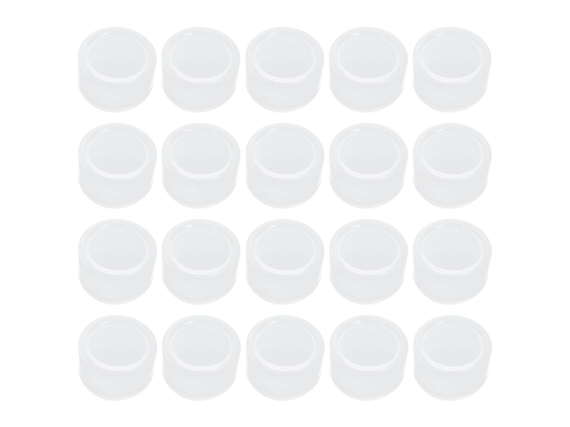 Capas Protetoras Para Botões De Pressão De 22 Mm Em Plástico Branco.