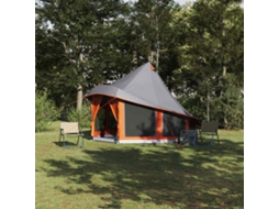 Vidaxl Barraca Tipi Cinza E Laranja 404 X 370 X 270 Cm Tafetá