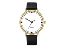 Reloj De Pulsera De Cuarzo Para Hombre Y Mujer Con Dial Redondo Fashion Negro