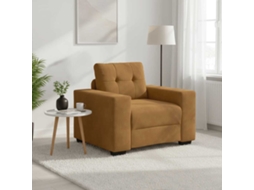 Vidaxl Poltrona De Veludo Marrom 100x78x80 Cm