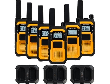 Rb648 Talkie Walkie, Ip67, Anti Pó, Uso Intensivo, 2000mah Usb C, Pmr446, Prova Tripla Avançada Talkie Walkie Retevis (6 Peças)