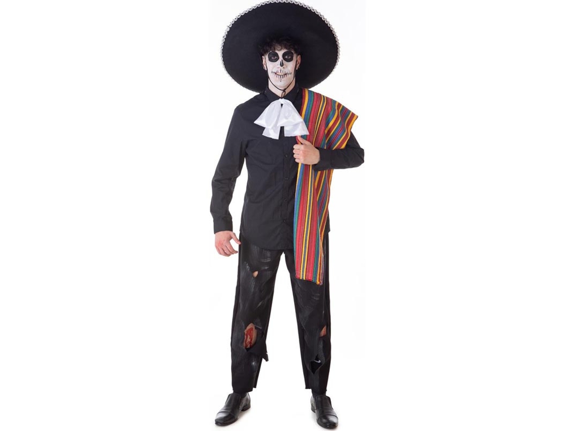 Fato de Señor Catrín Mariachi com poncho para homem