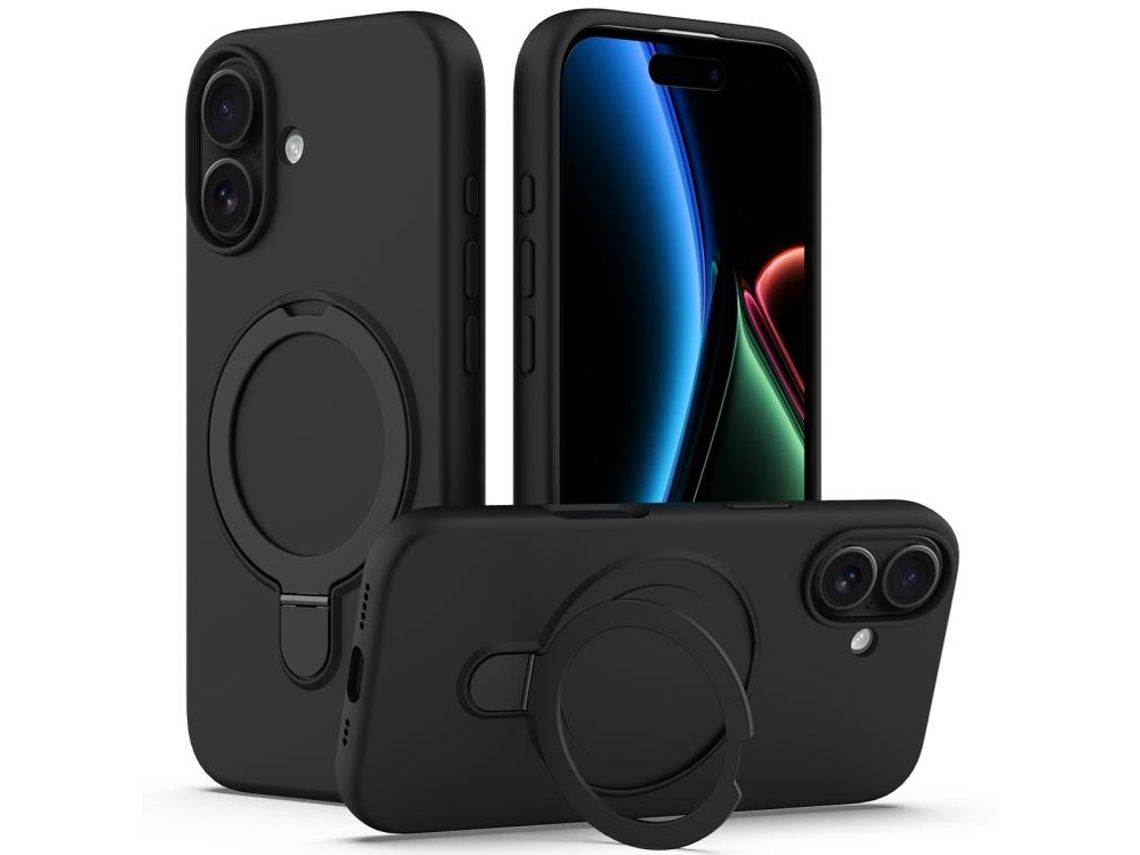 Capa Para Iphone 17 - Silicone Líquido Com Suporte Magnético Magsafe