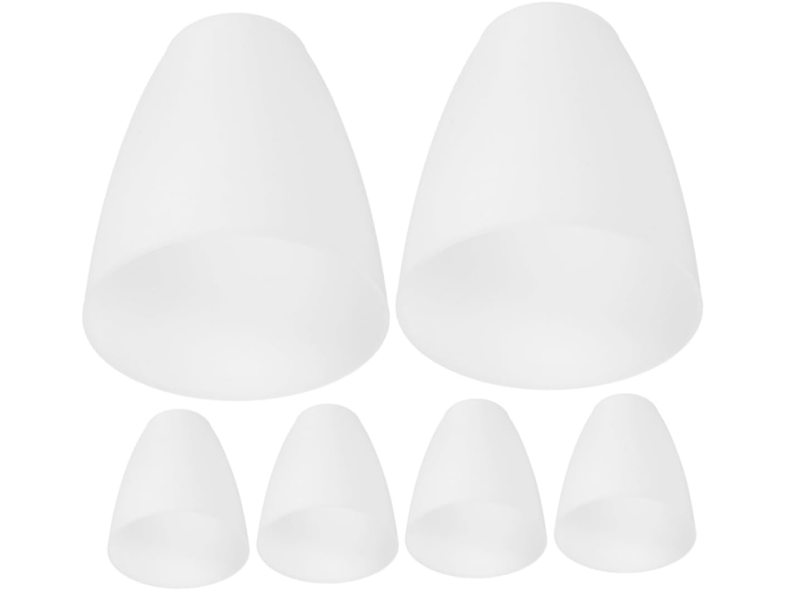 Conjunto De 6 Cúpulas De Plástico Para Abajures, Luminárias De Chão E Lustres.
