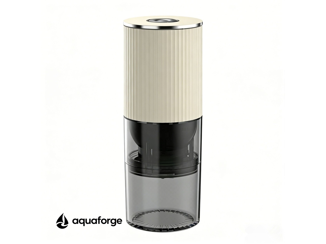 Moinho Elétrico De Café Aquaforge Com Moagem Ajustável E 0,11 L Para Café, Branco