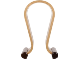 Suporte Em Formato De U, Suporte De Áudio Em Madeira Cor Nogueira Para Fones Ouvido, Acabamento Simples E Exclusivo Na