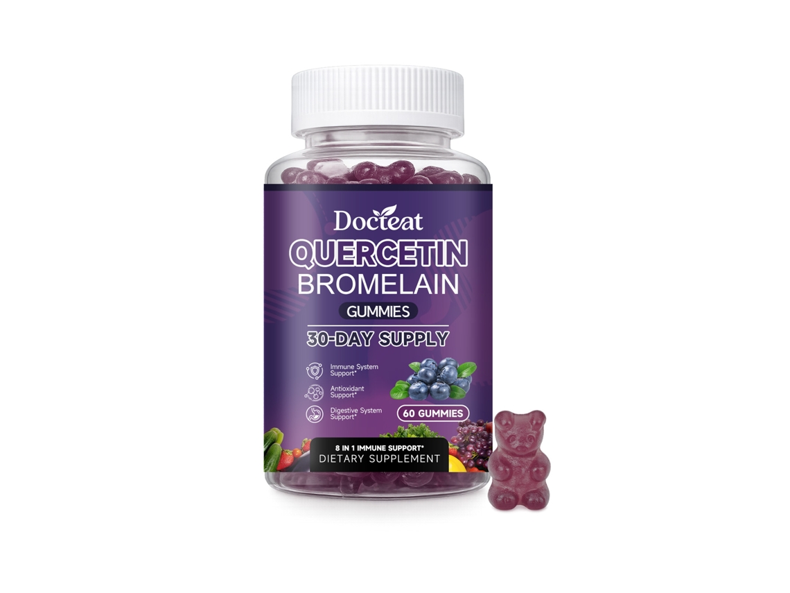 Suplemento Vegetal LAXISCREED Gomas Docteat com Quercetina e Bromelina para Reforçar o Sistema Imunológico