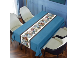 Toalha De Mesa Retangular Boho Com Padrão De Flores - Cobertura De Mesa Anti-rugas Para Cozinha, Picnic E Festas