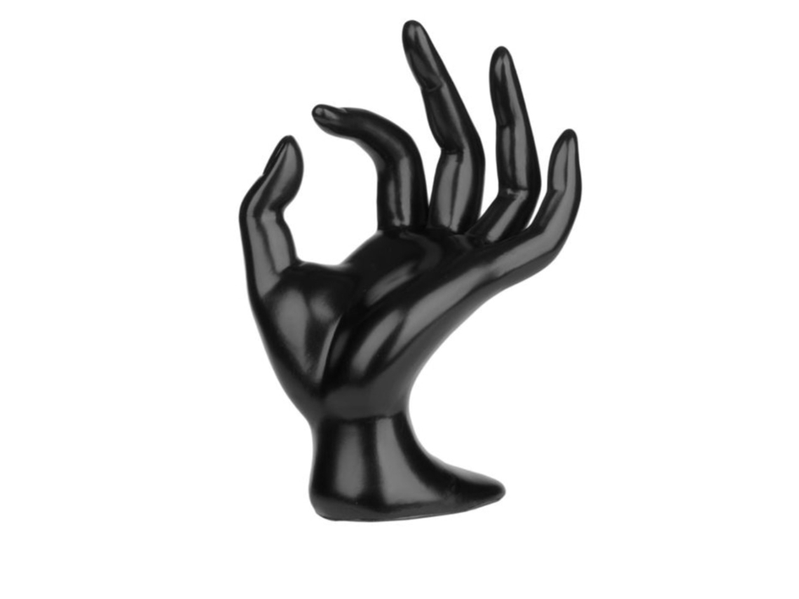 Suporte Para Bijuterias Mãos Preto 11x8x17cm