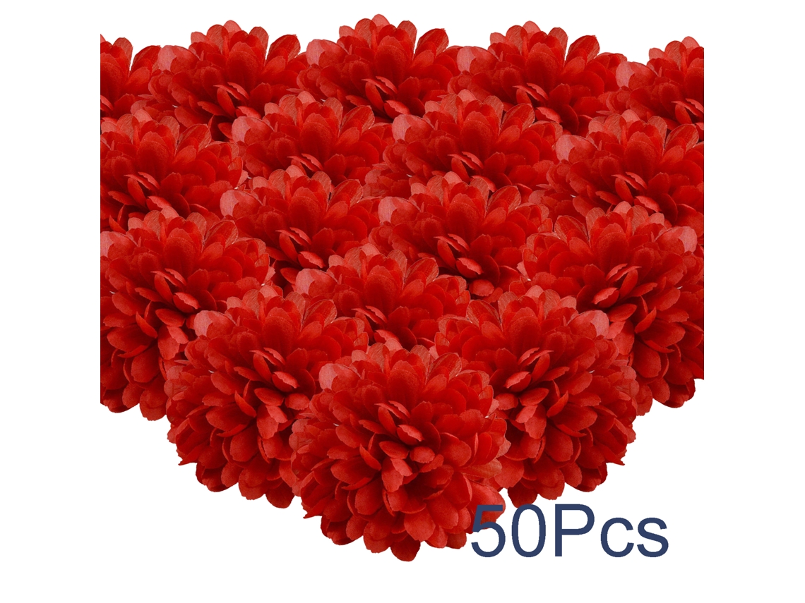 Laxiscreed Pack De 50 Flores Artificiais De Crisântemo Para Decoração Natural E Elegante