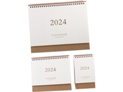 Calendário De Mesa Showero 3 Peças Com Páginas Para Anotações,