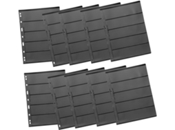 Mipcase Classeur À Timbres À Feuilles Mobiles 10pcs Noir Pet Design Transparente Reutilizável Para Adesivos E